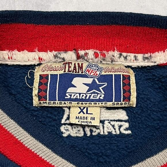 ★ Starter x NFL (Vintage) 90’s New England Patriots Crewneck Sweatshirt ★ - Picture 5 of 7